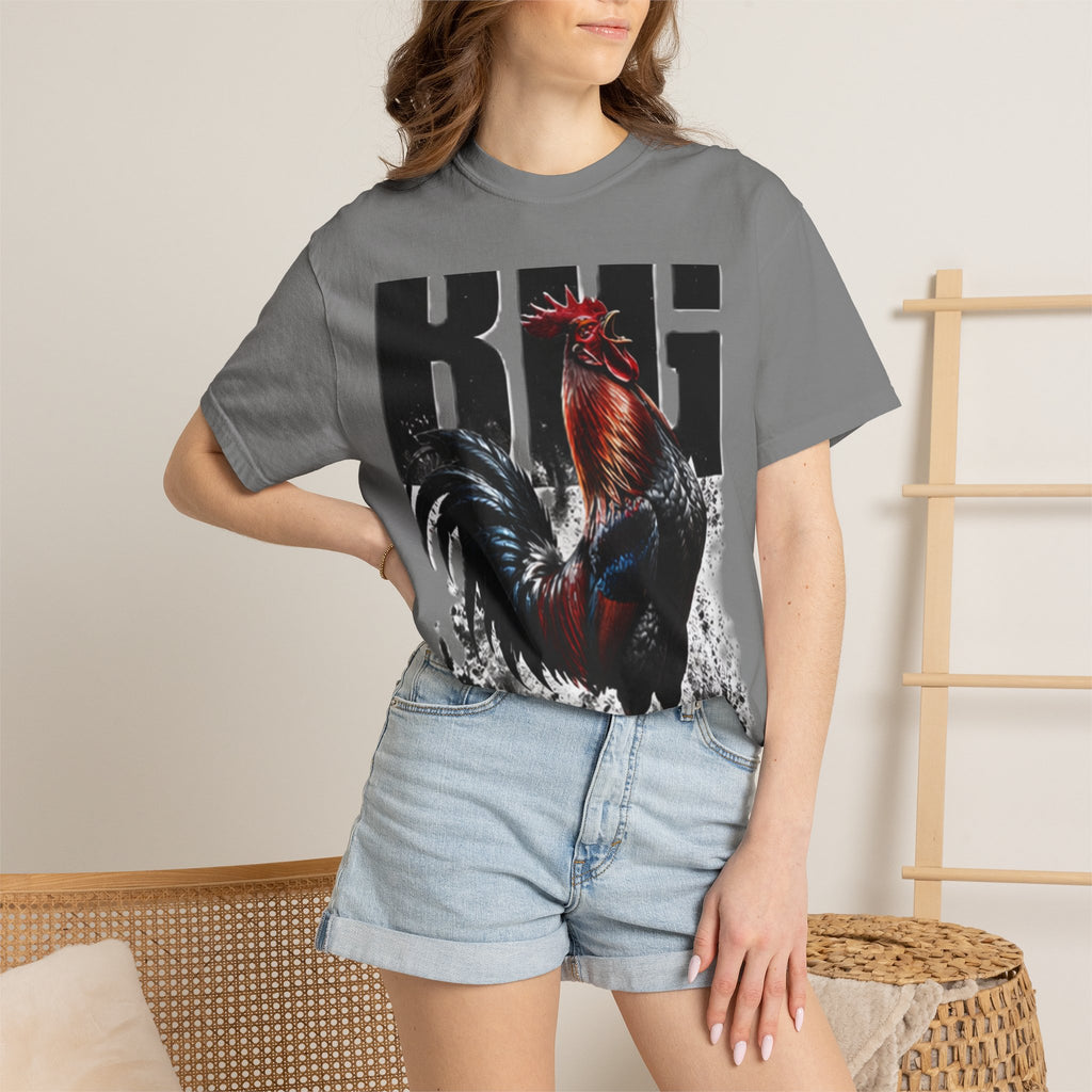 Rooster Graphic T-Shirt — Bold 'Big' Rooster Farm Life Tee