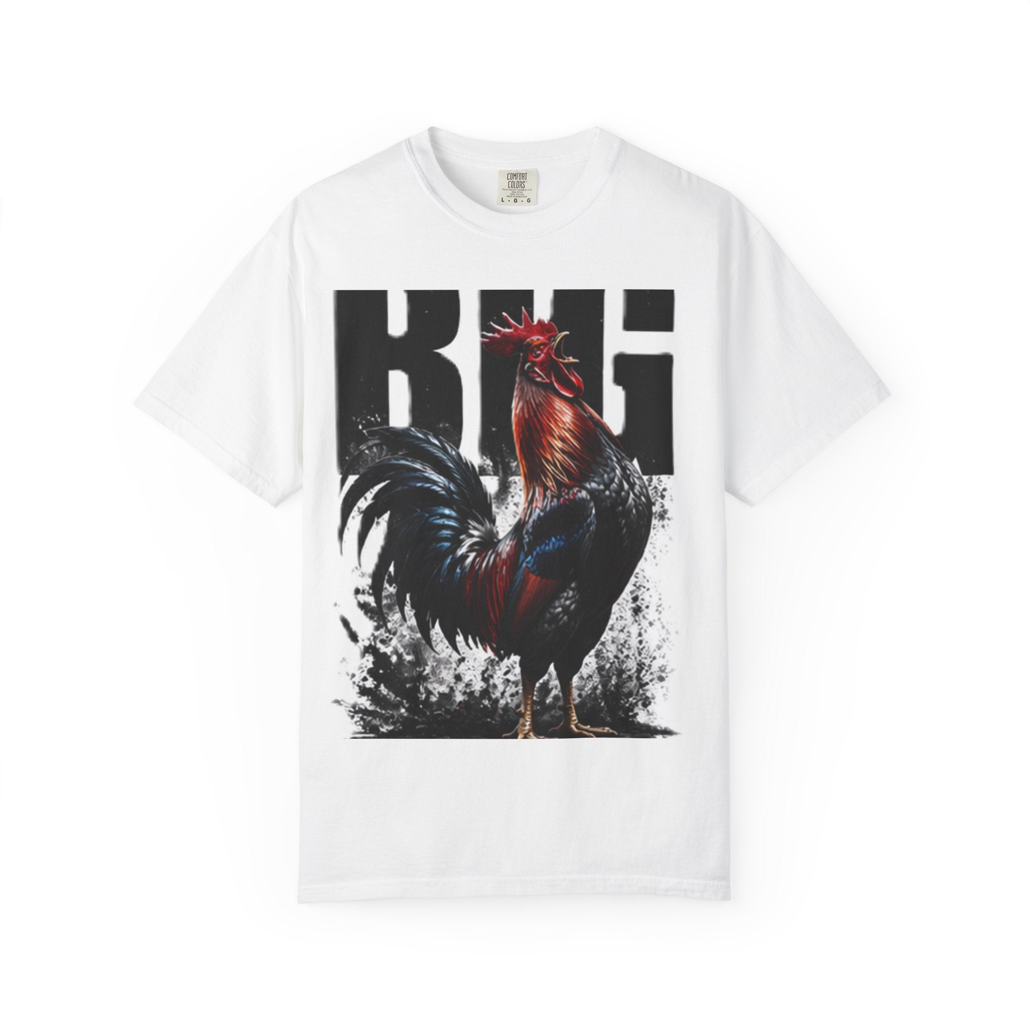 Rooster Graphic T-Shirt — Bold 'Big' Rooster Farm Life Tee