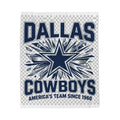 Dallas Cowboys Velveteen Plush Blanket – America’s Team Since 1960 Fleece Throw