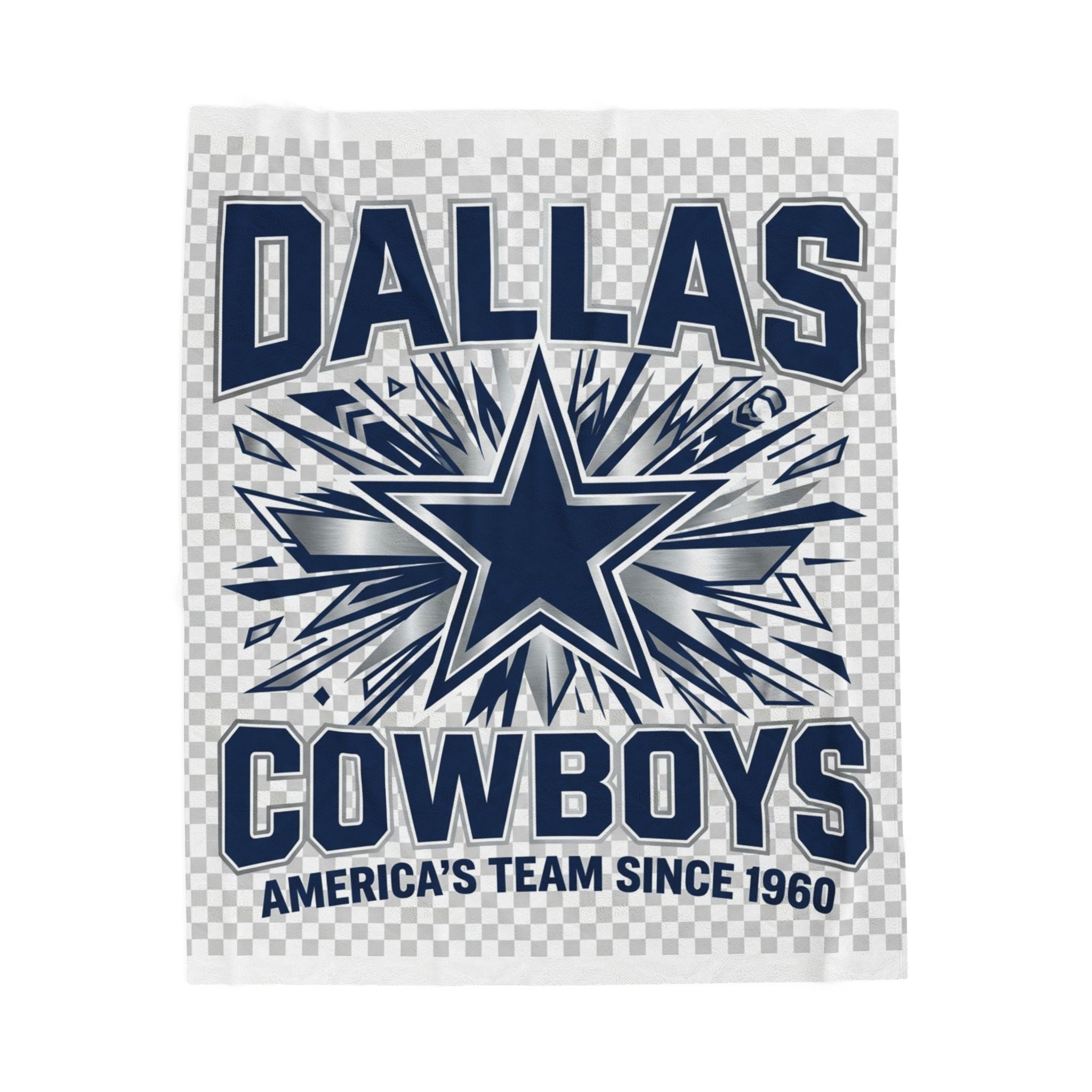 Dallas Cowboys Velveteen Plush Blanket – America’s Team Since 1960 Fleece Throw