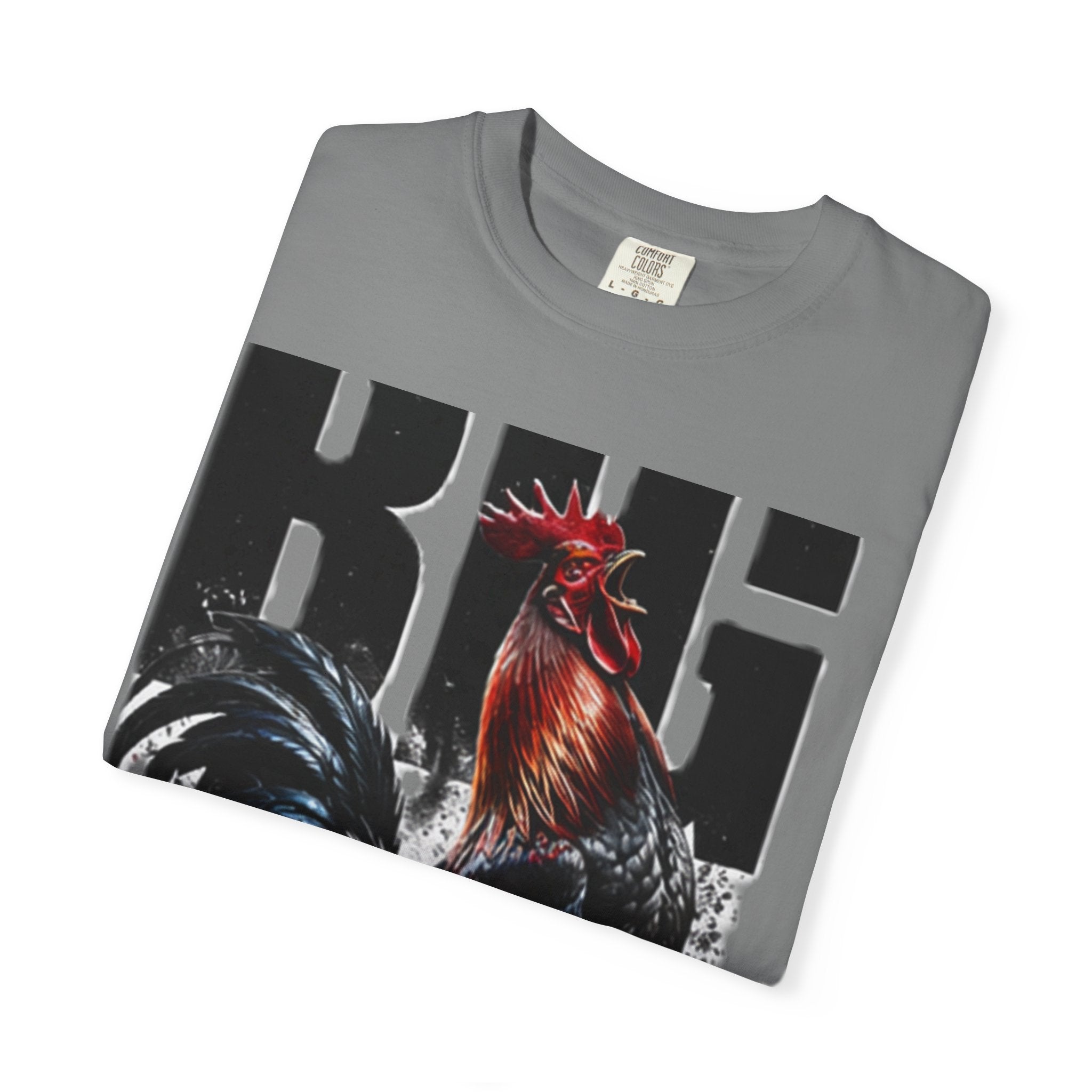 Rooster Graphic T-Shirt — Bold 'Big' Rooster Farm Life Tee